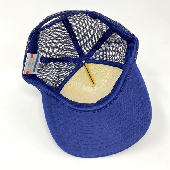 VTG HILE Box & Pallet Snapback Trucker Hat Cap Factory Worker Shipping Blue - Picture 6 of 7